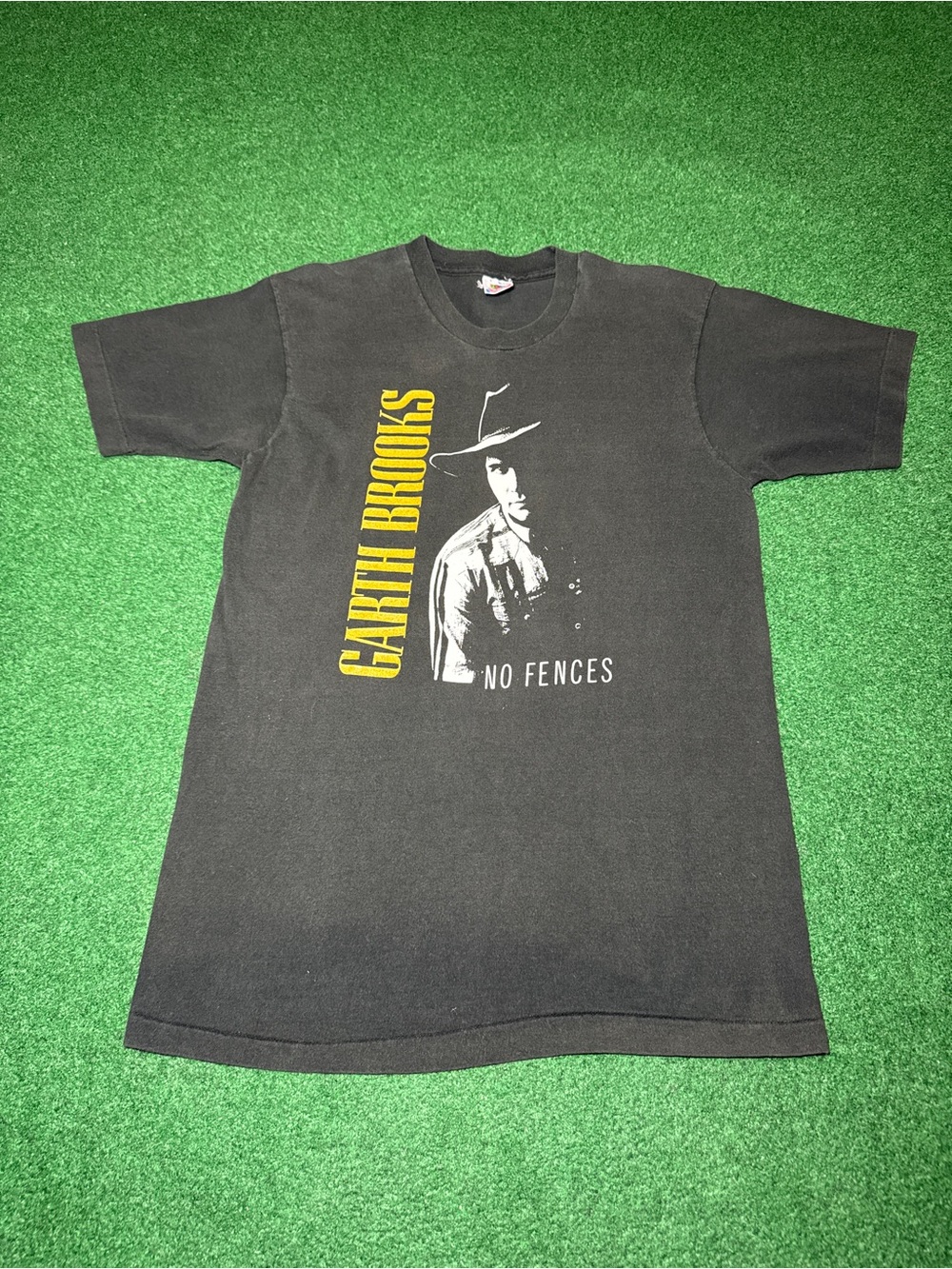 Garth Brooks No Fences Black Large Concert Tour Vintage Band T Shirt 90s 19x31